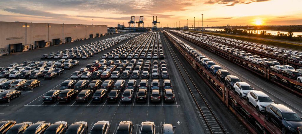 Fahrzeuglagerung – Produktionsüberhänge